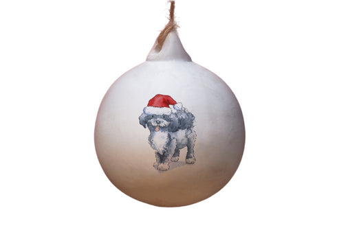 Havanese Fawn Grey & White Ceramic Bauble